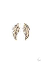 Load image into Gallery viewer, Feathered Fortune - Post - Gold Earrings
