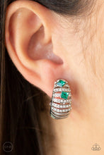 Load image into Gallery viewer, Bank Tank - Green Earrings- Clip On
