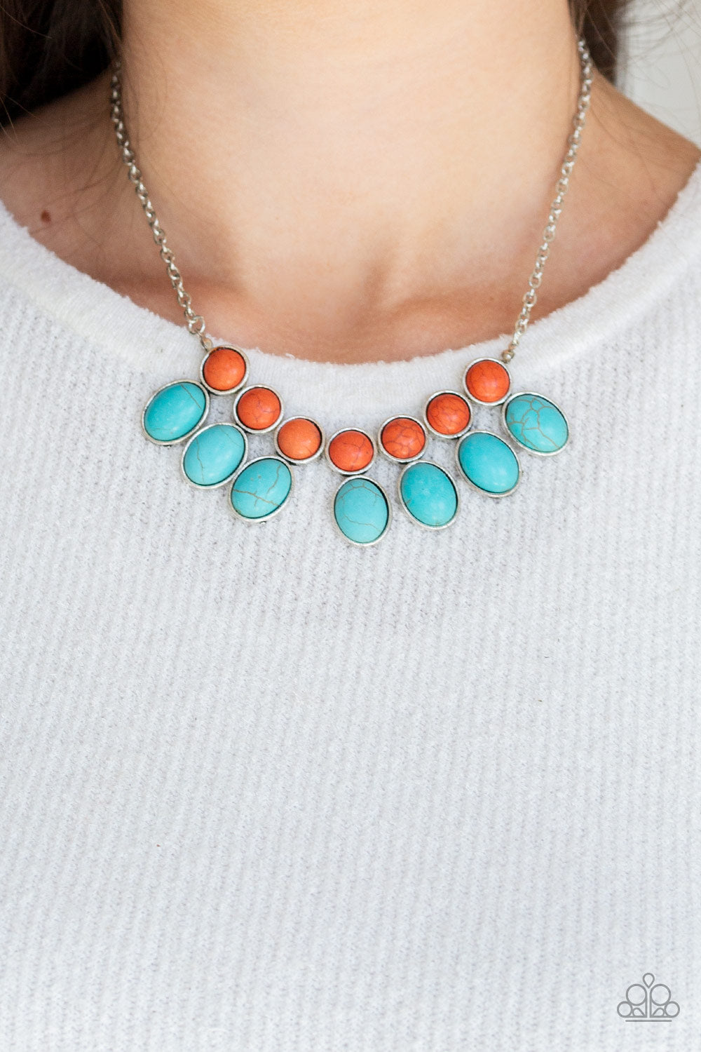 Environmental Impact - Blue Necklace - Paparazzi
