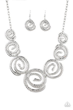 Load image into Gallery viewer, Statement Swirl - Silver Necklace - Paparazzi
