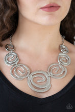 Load image into Gallery viewer, Statement Swirl - Silver Necklace - Paparazzi
