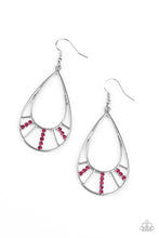 Load image into Gallery viewer, Line Crossing Sparkle - Pink Earrings
