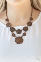 Load image into Gallery viewer, Metallic Patchwork - Copper Necklace
