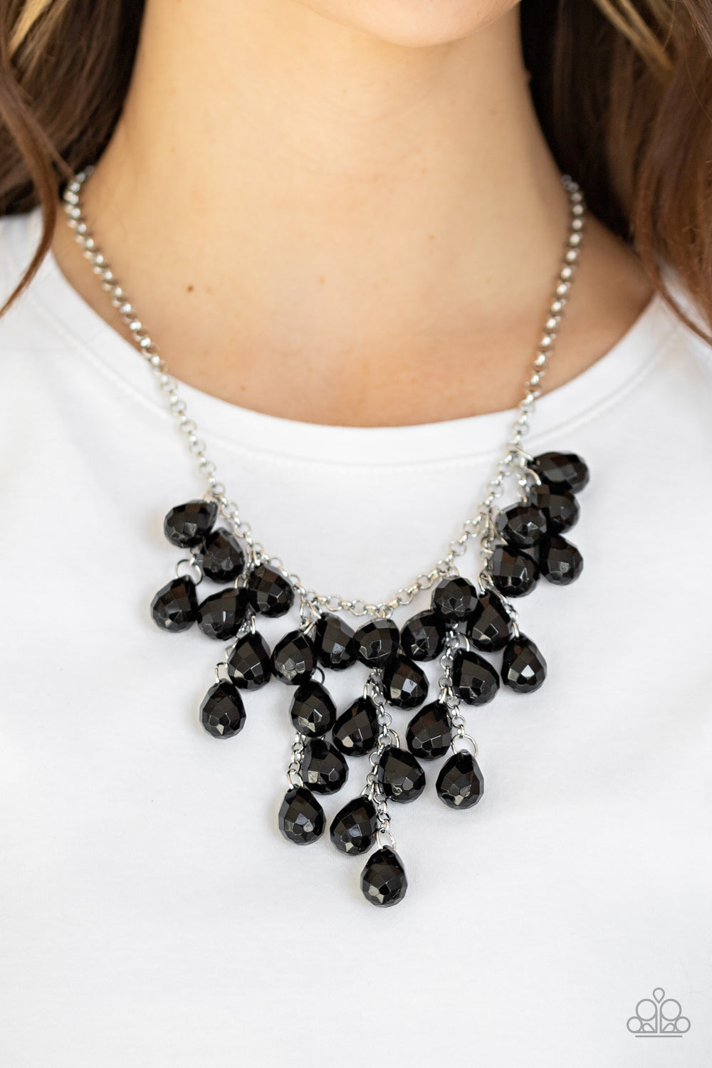 Serenely Scattered - Black Necklace - Paparazzi