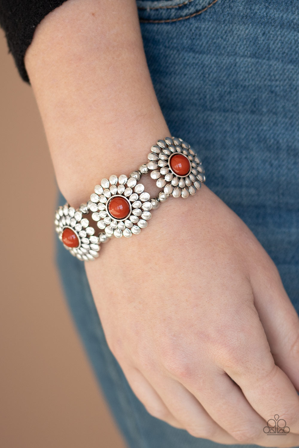 Bountiful Blossoms - Brown Bracelet