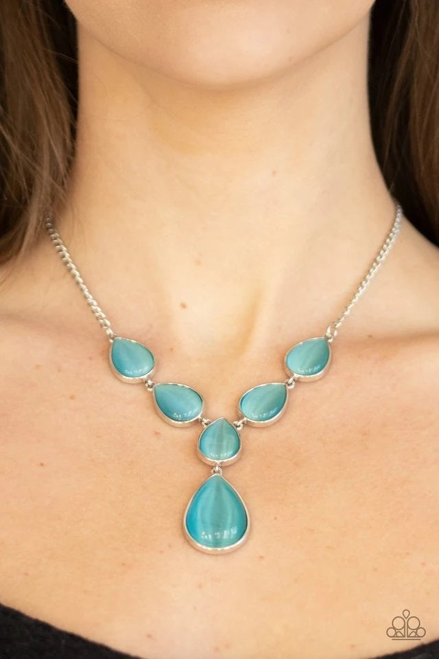 Dewy Decadence- Blue Necklace