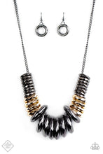 Load image into Gallery viewer, Magnificent Musings - Haute Hardware- Gunmetal/Black Necklace Set - Complete Trend Blend - Fashion Fix
