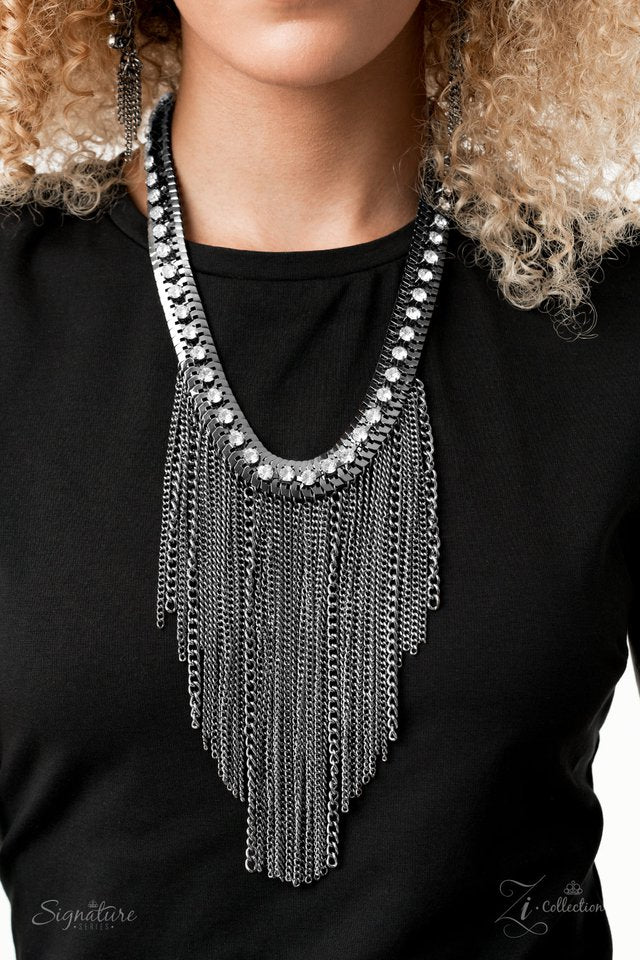 The Alex - ZI COLLECTION PIECE - (Gunmetal) Black Necklace