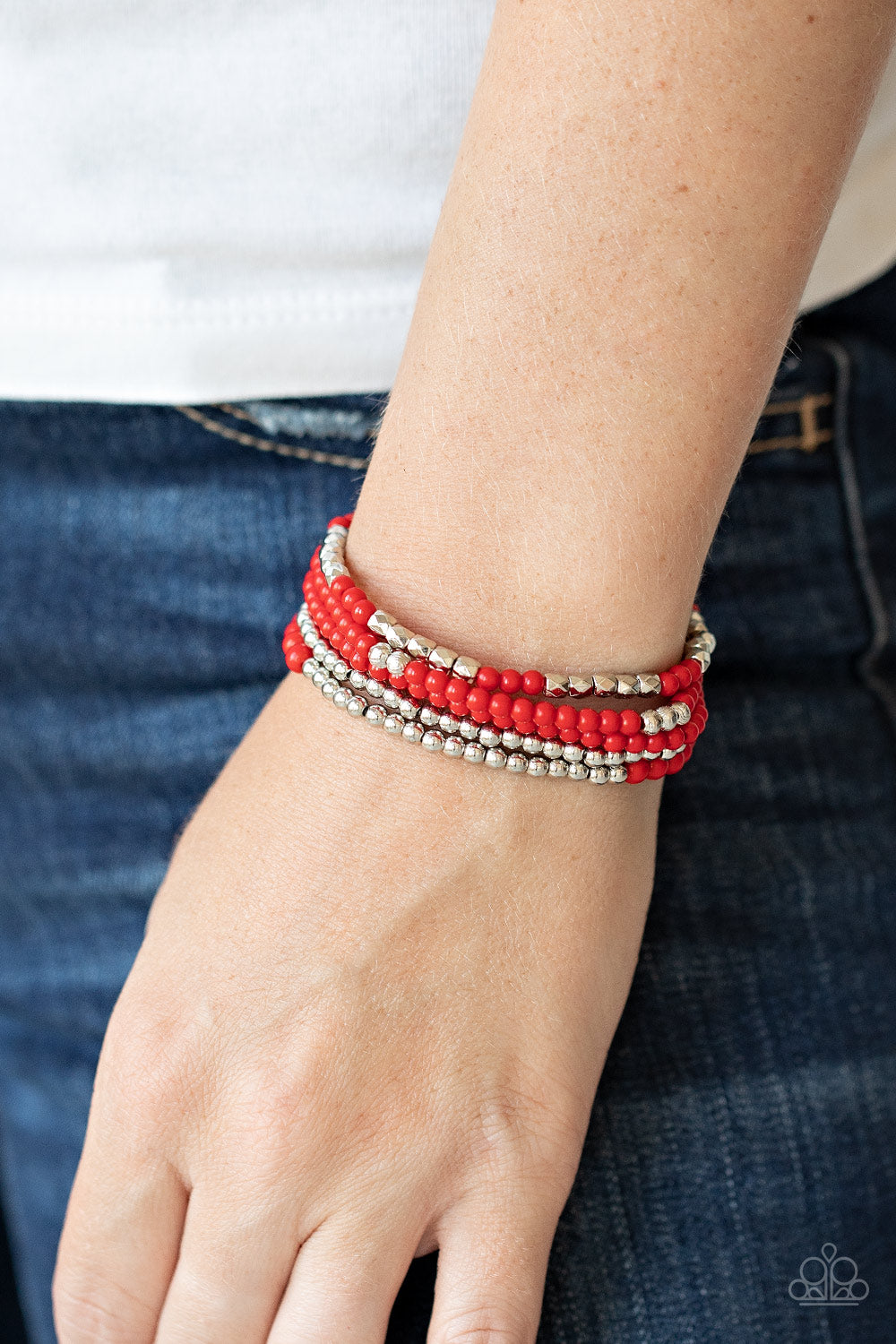 Stacked Showcase - Red Bracelet