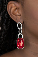 Load image into Gallery viewer, Superstar Status - Red Earrings - Post- Paparazzi
