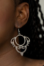 Load image into Gallery viewer, Metallic Macrame - Silver Earrings
