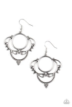Load image into Gallery viewer, Metallic Macrame - Silver Earrings
