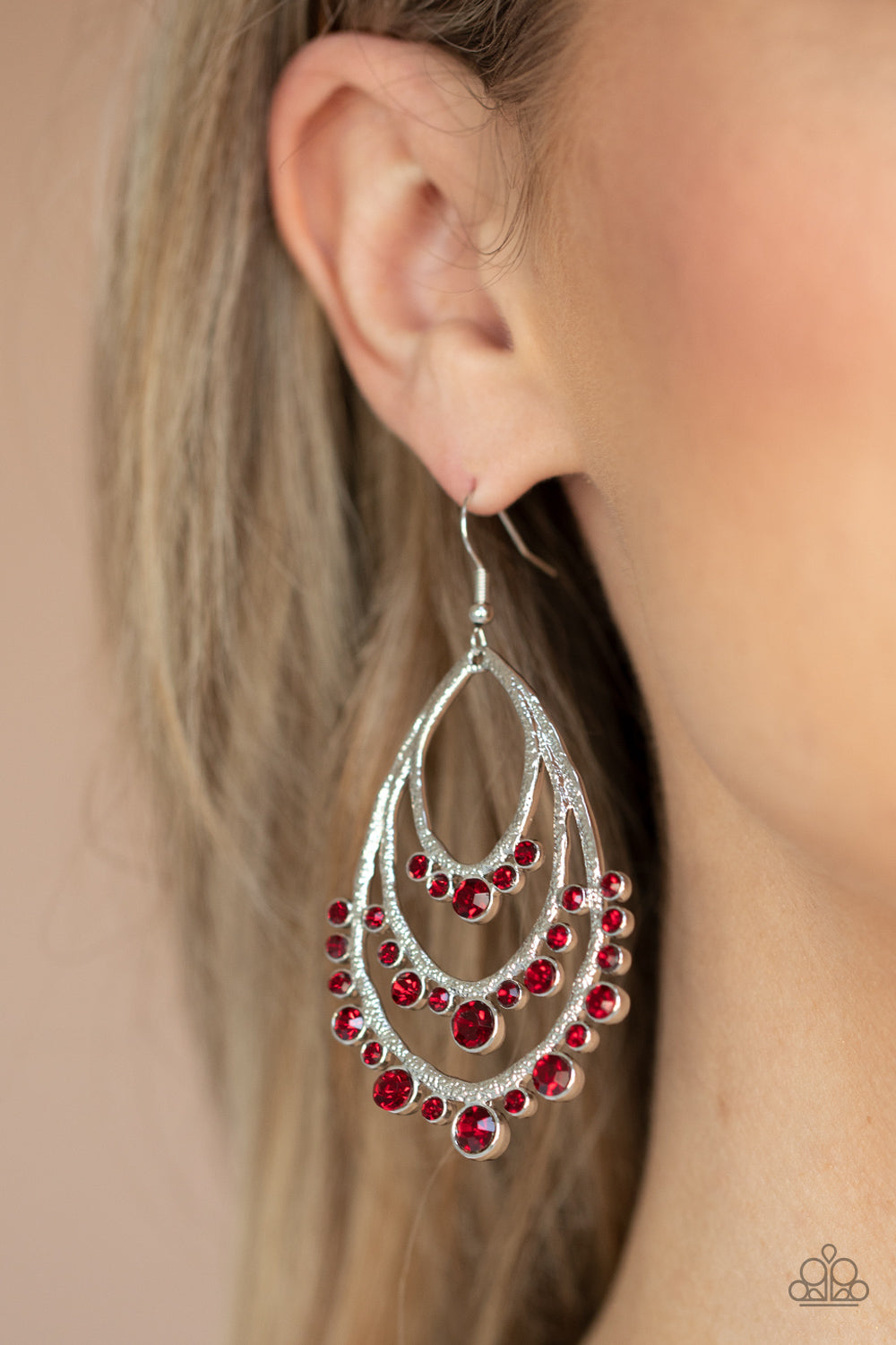 Break Out In TIERS - Red Earrings