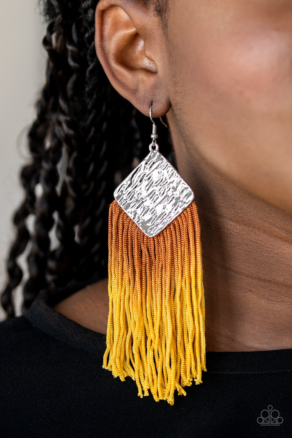 DIP The Scales - Yellow Earrings - Paparazzi