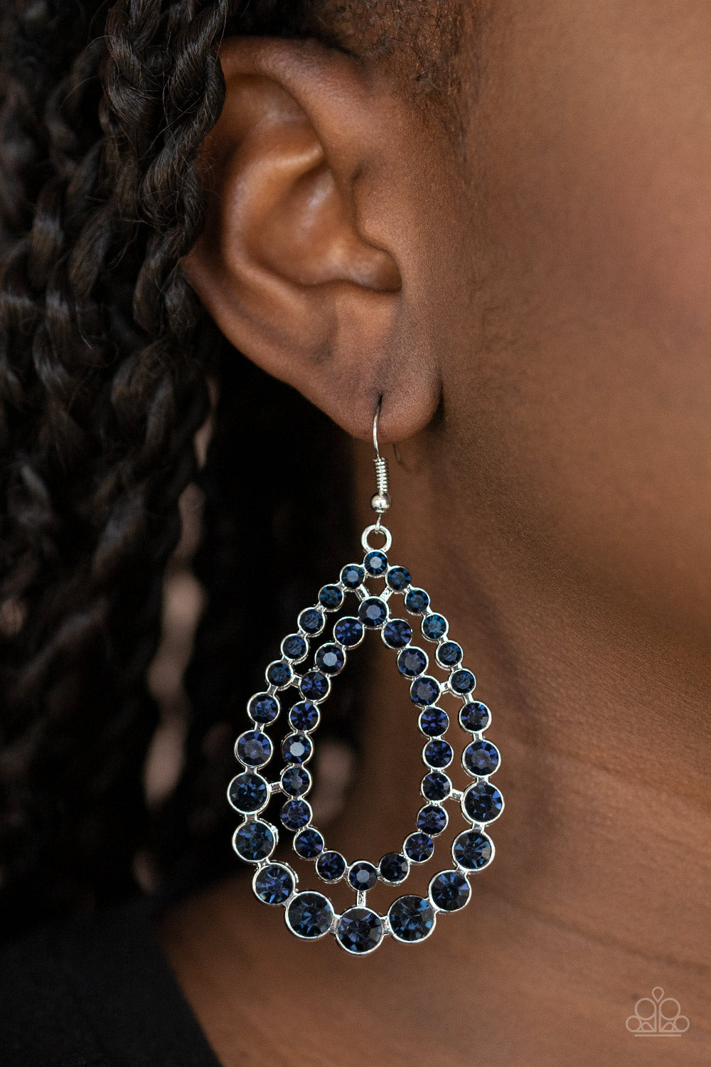 Glacial Glaze - Blue Earrings - Paparazzi
