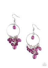 Load image into Gallery viewer, Where The Sky Touches The Sea - Purple Earrings - Hoop

