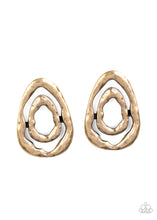 Load image into Gallery viewer, Ancient Ruins - Brass Earrings -Paparazzi
