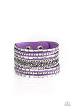 Load image into Gallery viewer, Rhinestone Rumble - Purple Bracelet - Urban
