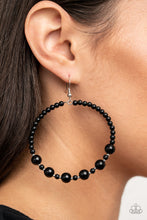 Load image into Gallery viewer, Boss Posh - Black Earrings - Hoop
