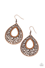 Load image into Gallery viewer, Airy Applique - Copper Earrings
