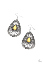 Load image into Gallery viewer, Floral Frill - Yellow Earrings - Paparazzi
