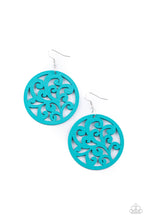 Load image into Gallery viewer, Fresh Off The Vine - Blue Earrings - Wood
