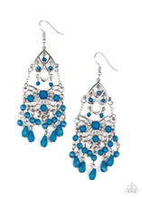 Load image into Gallery viewer, Glass Slipper Glamour - Blue Earrings - Paparazzi
