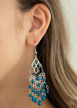 Load image into Gallery viewer, Glass Slipper Glamour - Blue Earrings - Paparazzi
