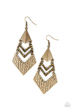 Load image into Gallery viewer, Work Hazard - Brass Earrings
