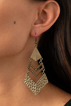 Load image into Gallery viewer, Work Hazard - Brass Earrings
