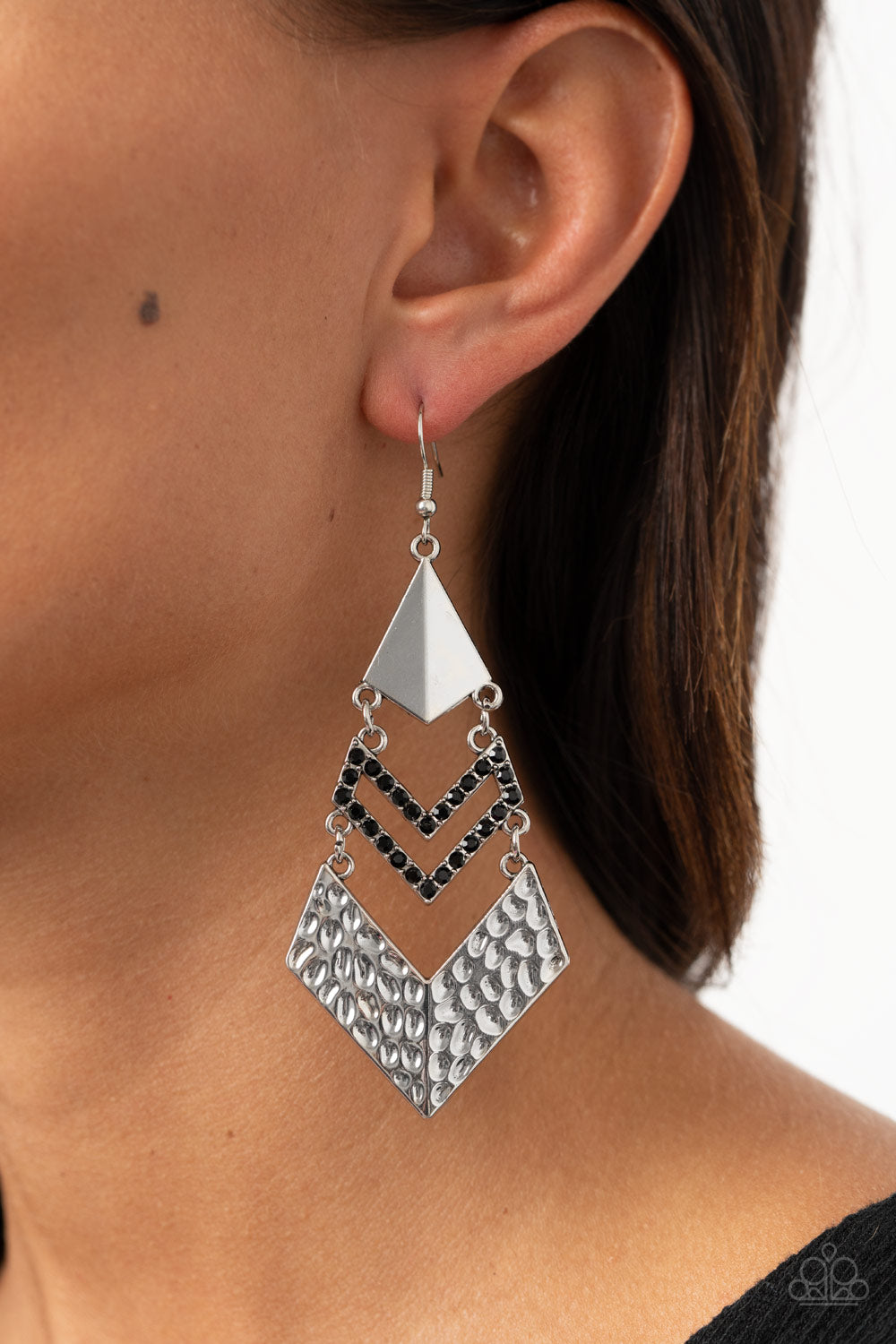 Work Hazard - Black Earrings