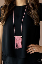 Load image into Gallery viewer, Between You and MACRAME - Pink Necklace
