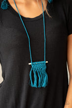 Load image into Gallery viewer, Between You and MACRAME - Blue Necklace - Paparazzi
