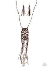 Load image into Gallery viewer, Macrame Majesty - Brown Necklace
