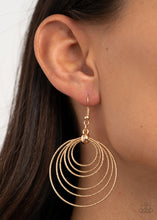 Load image into Gallery viewer, Elliptical Elegance - Gold Earrings
