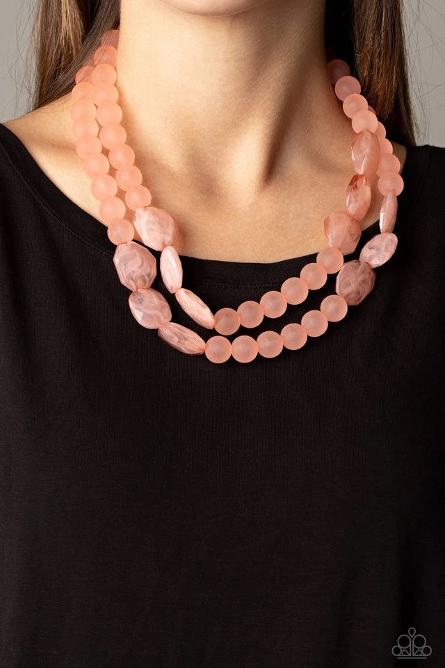 Arctic Art - Pink Necklace