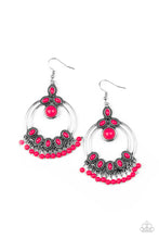 Load image into Gallery viewer, Palm Breeze - Pink Earrings - Hoop
