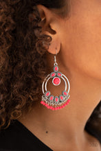 Load image into Gallery viewer, Palm Breeze - Pink Earrings - Hoop
