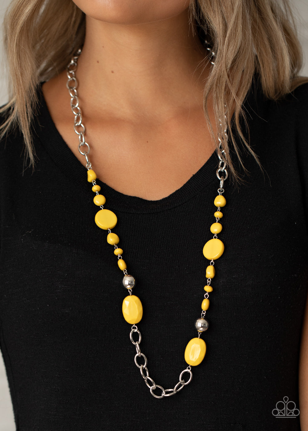 When I GLOW Up - Yellow Necklace - Paparazzi