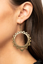 Load image into Gallery viewer, Casually Capricious - Brass Earrings - Hoop

