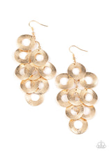 Load image into Gallery viewer, Scattered Shimmer - Gold Earrings - Hoop
