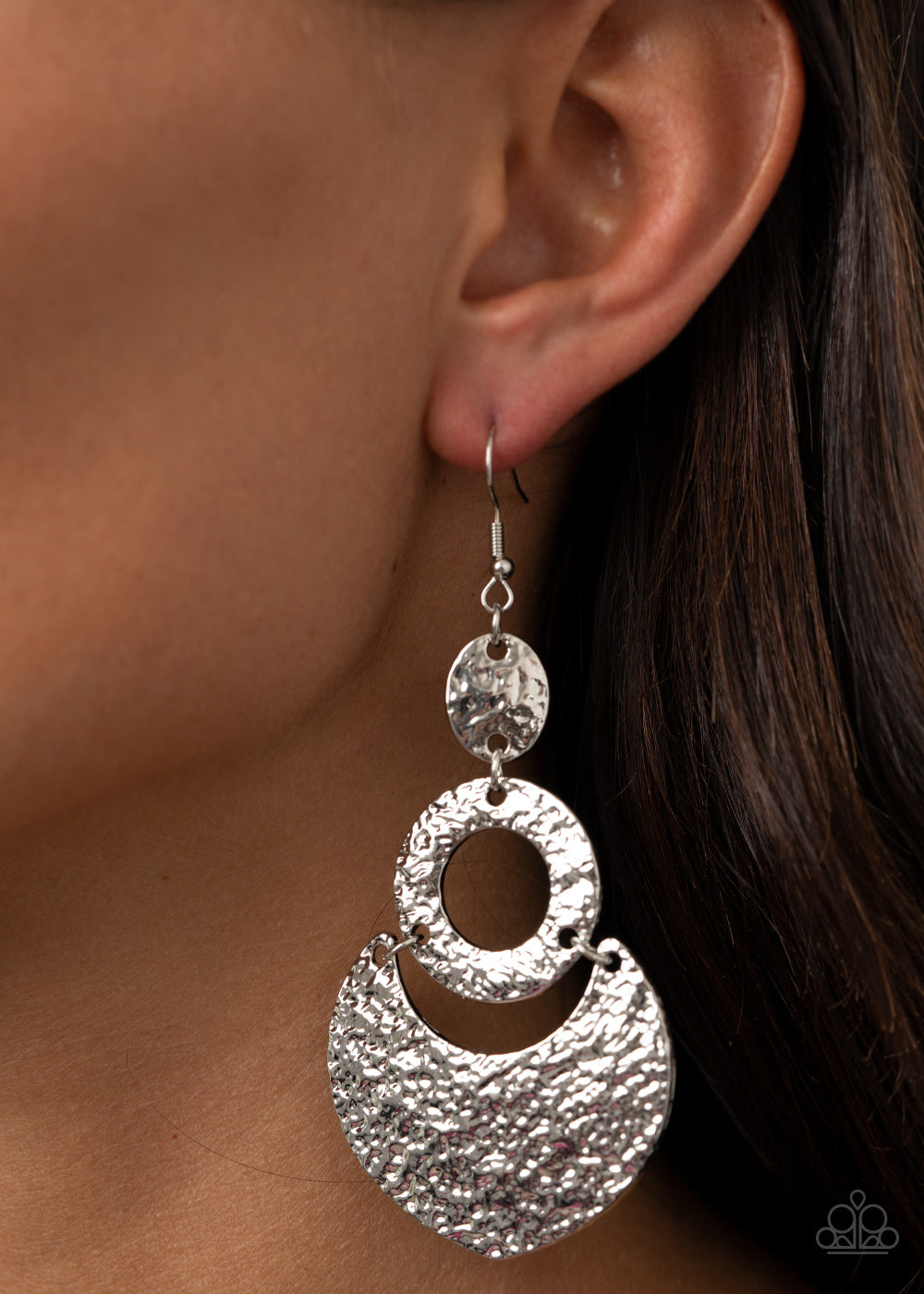 Shimmer Suite - Silver Earrings  - Hoop- Paparazzi