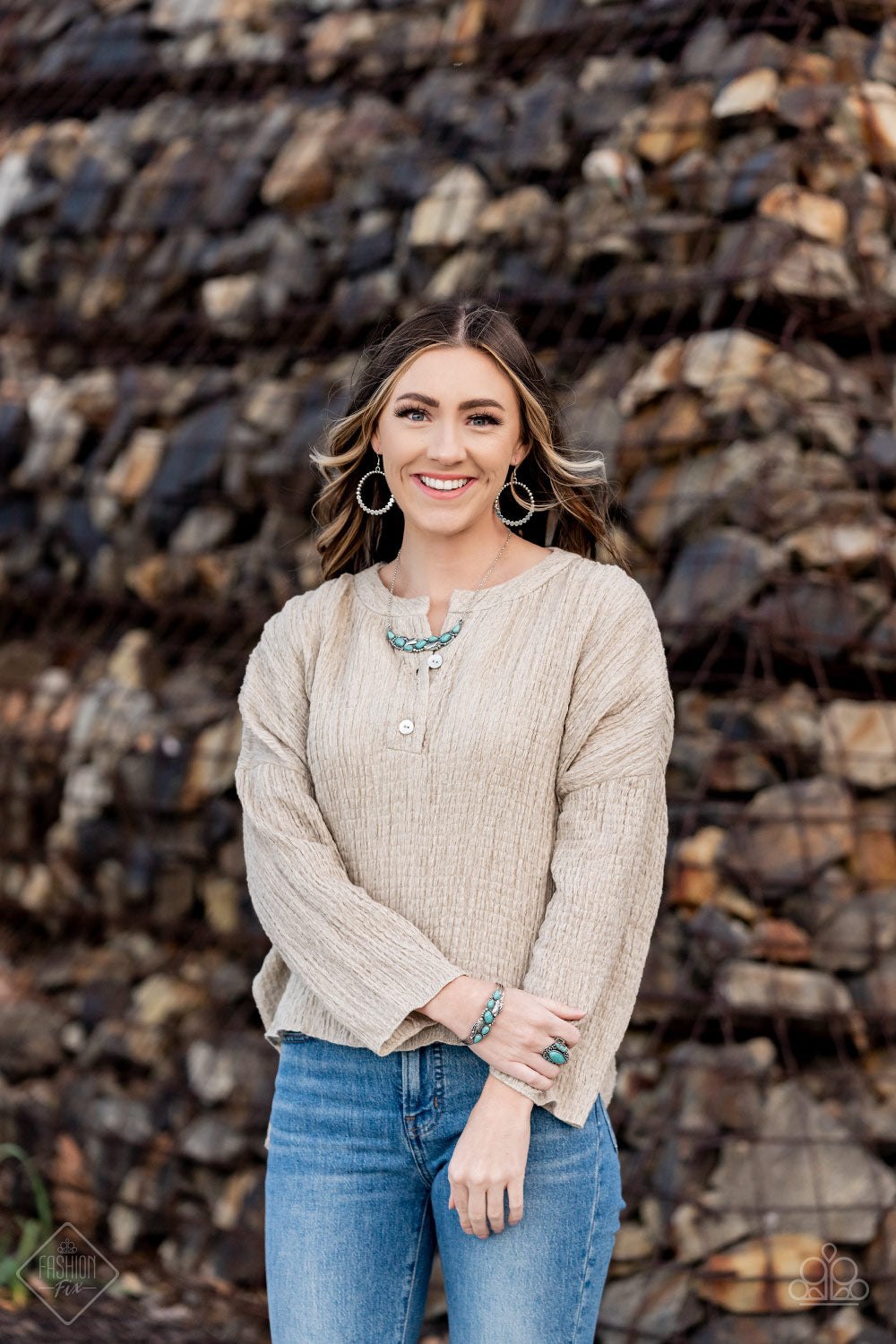 Simply Santa Fe - Cottage Garden- Silver/Blue Necklace Set - Complete Trend Blend - Fashion Fix