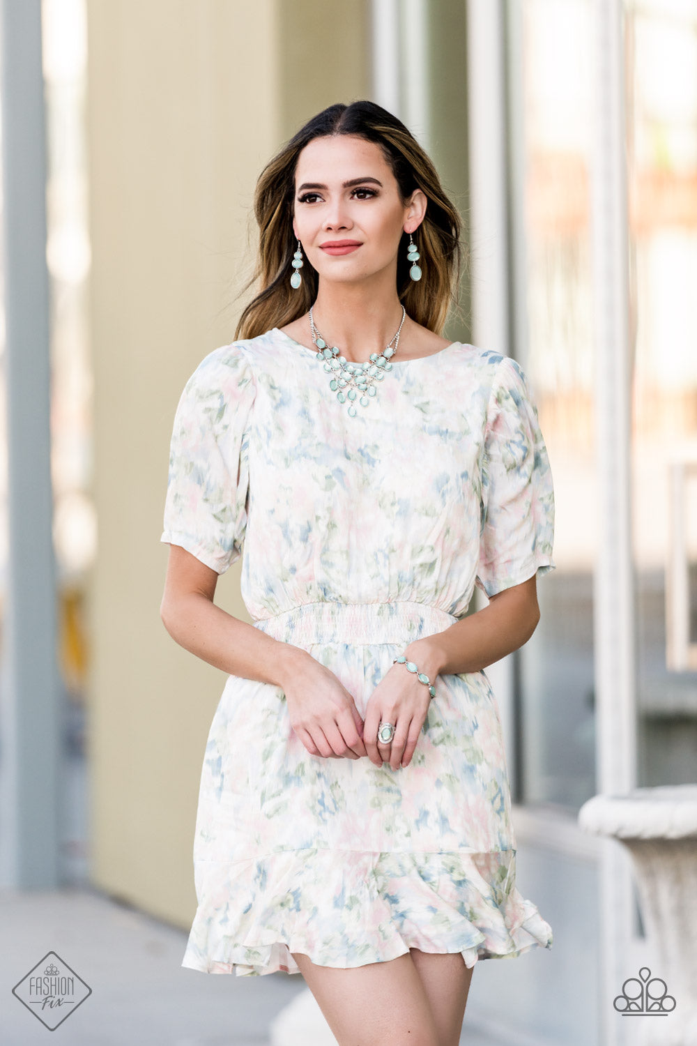Glimpses of Malibu - Serene Gleam - Blue Necklace Set - Complete Trend Blend - Fashion Fix