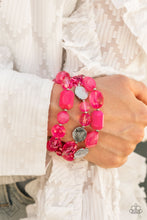 Load image into Gallery viewer, Glimpses of Malibu - Oceanic Opulence - Pink Necklace Set - Complete Trend Blend - Fashion Fix
