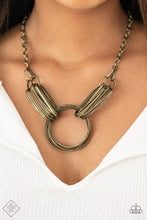 Load image into Gallery viewer, Magnificent Musings - Lip Sync Links - Brass Necklace Set - Complete Trend Blend - Fashion Fix
