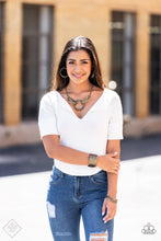 Load image into Gallery viewer, Magnificent Musings - Lip Sync Links - Brass Necklace Set - Complete Trend Blend - Fashion Fix
