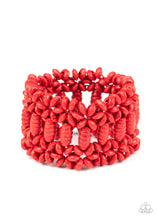 Load image into Gallery viewer, Fiji Flavor - Red Bracelet - Wood
