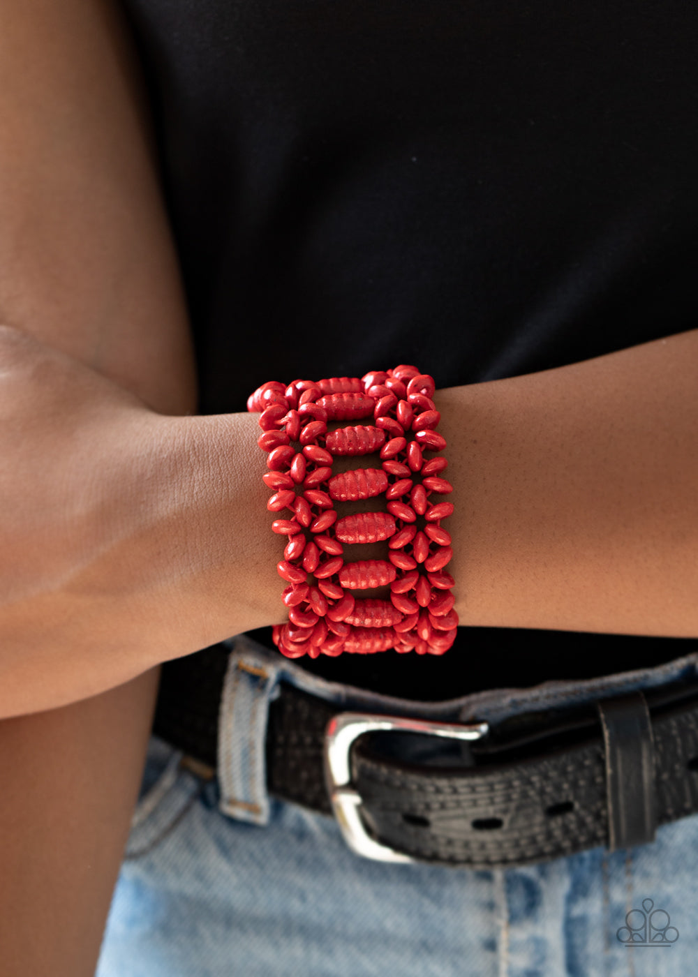 Fiji Flavor - Red Bracelet - Wood