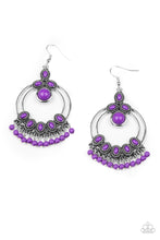 Load image into Gallery viewer, Palm Breeze - Purple Earrings - Hoop
